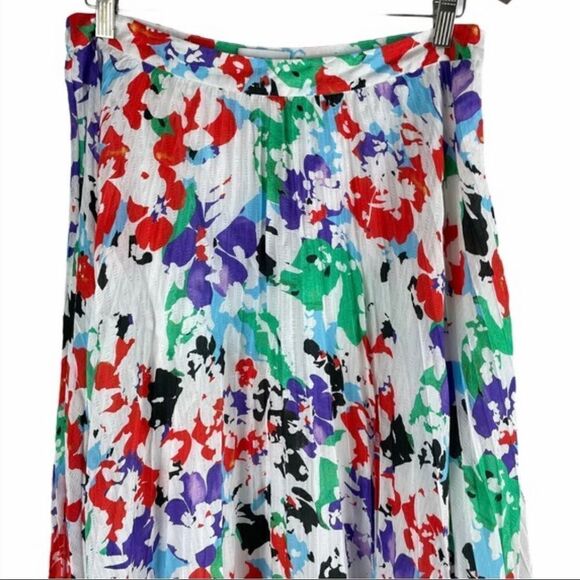 TANYA TAYLOR Floral Midi Skirt A-Line Multicolor Size 10 NWOT - Picture 4 of 8